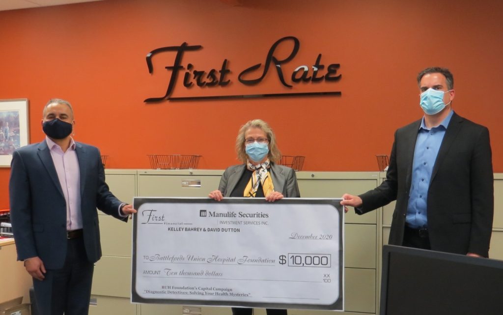 First Rate Financial Manulife Securities Gives to Local Healthcare